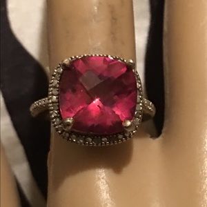 Pink Topaz/Diamonds